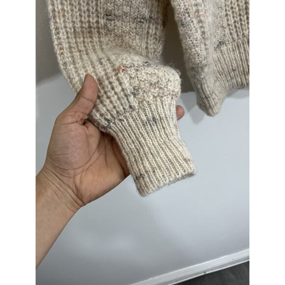 Pendleton Virgin Wool Sweater L Grandpa Cabincore Speckled Fisherman Knit - Picture 5 of 14